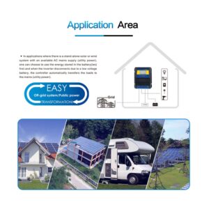 MOES Dual Power Controller 50A 5500 Watt Automatic Transfer Switch for Off Grid Solar Wind System ATS DC 12V 24V 48V AC 110V 220V.