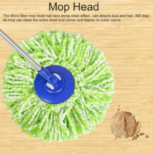 Huhushop Spin Mop Head Refills Microfiber Round Spin Mop Head Replacement for Universal Spin Mop System Perfect for Home Commercial Use (Green+White)