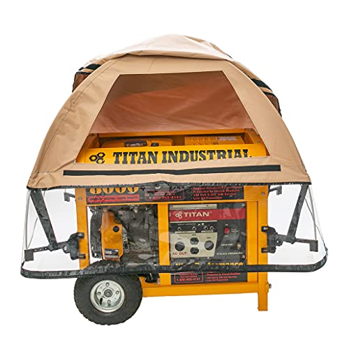 GenTent XL Generator Running Cover - Universal Kit - for Larger Open Frame Generators (Extreme, Tan)