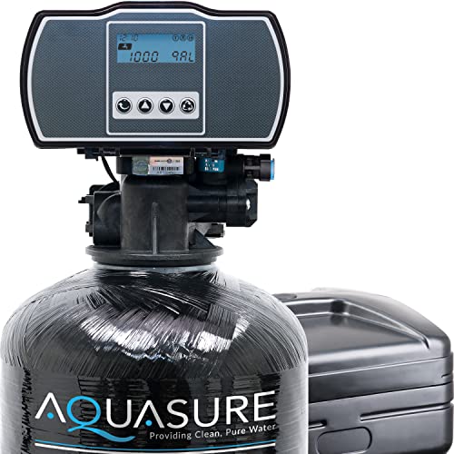 Aquasure Harmony Series 48,000 Grains Whole House Water Softener with High Performance Automatic Digital Metered Control Head | Reduces Hardness & Minerals | Improve Water Quality | for 3-4 bathrooms