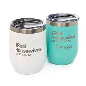 the real housewives of your city vacuum insulated wine tumbler with lid