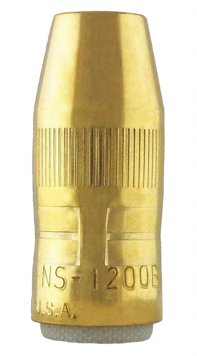 Bernard NS-1200B Nozzle, Centerfire, Slim, 1/2 Orifice, Flush, Brass, 10 pack