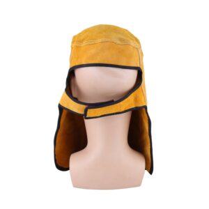 Welding Helmet, Heat Resistant Breathable Welding Mask with Lens, Leather Mask for TIG MIG ARC Weld Hood Helmet