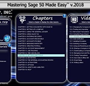 TEACHUCOMP DELUXE Video Training Tutorial Course for Sage 50 v. 2018 (U.S. Version)- Video Lessons, PDF Instruction Manual, Quick Reference Guide, Testing, Certificate of Completion
