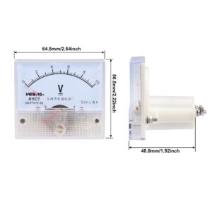 uxcell DC 0-10V Analog Panel Voltage Gauge Volt Meter 85C1 1.5% Error Margin