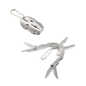 polished 6-in-1 stainless steel multifunctional pliers multi tools set with sheath, mini
