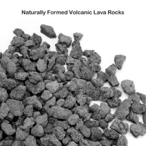 Stanbroil 10 Pounds Lava Rock Granules for Fire Bowls,Fire Pits,Gas Log Sets, and Indoor or Outdoor Fireplaces - Medium (1/2"- 1")