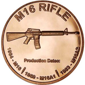 Private Mint 1 oz .999 Pure Copper Round/Challenge Coin (M-16 Rifle)