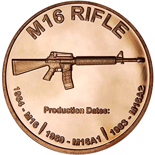 Private Mint 1 oz .999 Pure Copper Round/Challenge Coin (M-16 Rifle)