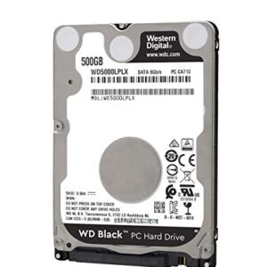 WD Black 500GB Performance Mobile Hard Disk Drive - 7200 RPM SATA 6 Gb/s 32MB Cache 7 MM 2.5 Inch - WD5000LPLX (Renewed)