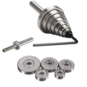 Eyech 1/4 Inch Shank Rabbet Router Bit Set with 6 Bearings Rabbeting Router Bit Bearings Set for Multiple Depths 1/8", 1/4", 5/16", 3/8", 7/16", 1/2"