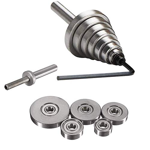 Eyech 1/4 Inch Shank Rabbet Router Bit Set with 6 Bearings Rabbeting Router Bit Bearings Set for Multiple Depths 1/8", 1/4", 5/16", 3/8", 7/16", 1/2"