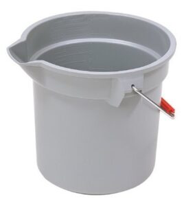 640-2963-gray - 10 qt - brute round buckets, rubbermaid commercial - each