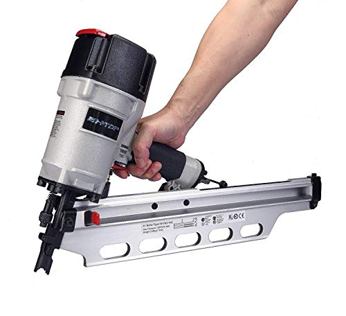 BHTOP 9021NS Framing Nailer 21 Degree 3-1/2" with Depth Adjustment Professional Air Nail Gun