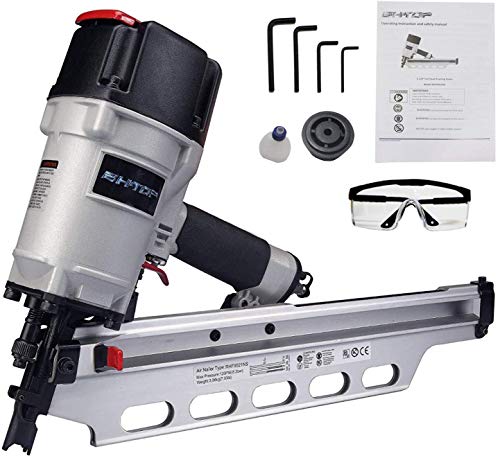 BHTOP 9021NS Framing Nailer 21 Degree 3-1/2" with Depth Adjustment Professional Air Nail Gun