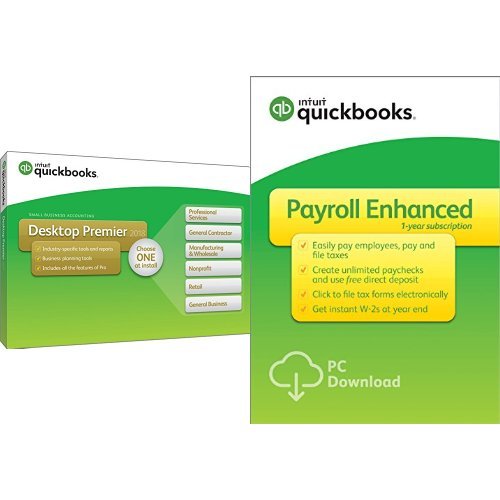 QuickBooks Desktop Premier 2018 [PC Disc] with Enhanced Payroll [Old Version]