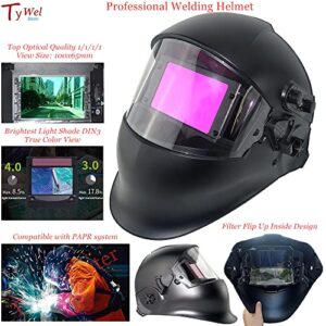 Powered Air Purifying Respirator Auto Darkening Welding Helmet, Personal Protective Equipment, Industry Welding Mask PAPR Kit (B. Helmet PAPR Kit)