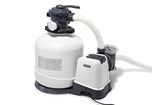 intex sx3000 krystal clear sand filter pump for above ground pools: 3000 gph pump flow rate – improved circulation and filtration – easy installation – improved water clarity – easy-to-clean