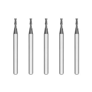 speed tiger micrograin carbide square end mill - 2 flute - ise1/16"2t (5 pieces, 1/16") - for milling alloy steels, hardened steel, metal & more –mill bits sets for diyers & professionals