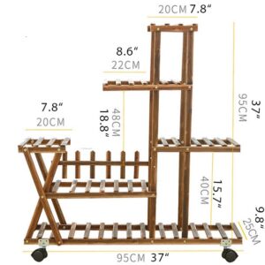 Wooden 5 Tier Plant Stand Flower Rack Bonsai Holder Home Garden Corner Shelf