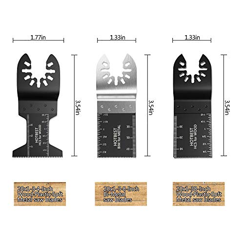 50 Pack Wood/Bi-Metal Oscillating Saw Blades Quick Release Blade Kit for Porter Rockwell Cable Black & Decker Bosch Craftsman Dremel Chicago