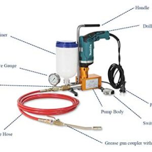 CONREPAIR Injection Pump High Pessure Grouting Injection Pump for Epoxy Resin and Polyurethane Foam Electric Drill Operated 220VElectric transformer needed (Makita Drill Model HP1630k & HP2070F)