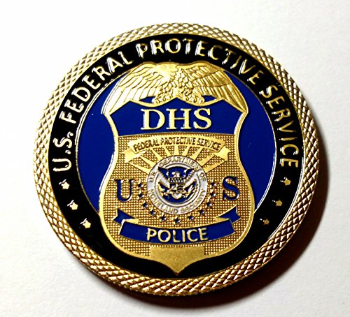 DHS Federal Protective Service Police Colorized Challenge Art Coin