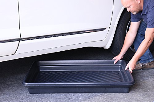 PIG Home Solutions Oil Drain Drip Pan for Garage - 40.25" x 28.25" x 5" Oil Drip Pan - PM50096