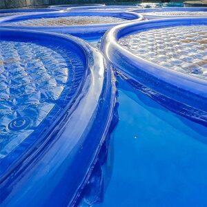 Solar Sun Rings 60 Inch Above Ground or Inground Swimming Pool Hot Tub Spa Heating Accessory Circular Heater Solar Cover, Blue (Cover Only)