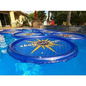 Solar Sun Rings 60 Inch Above Ground or Inground Swimming Pool Hot Tub Spa Heating Accessory Circular Heater Solar Cover, Blue (Cover Only)