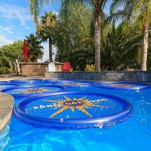 Solar Sun Rings 60 Inch Above Ground or Inground Swimming Pool Hot Tub Spa Heating Accessory Circular Heater Solar Cover, Blue (Cover Only)