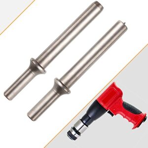 Heavy Duty 2pcs Rivet Set, Abuff Pneumatic Air Rivet Hammer Set for Shank 0.401 Chisel/Air Hammer Rivet Bits