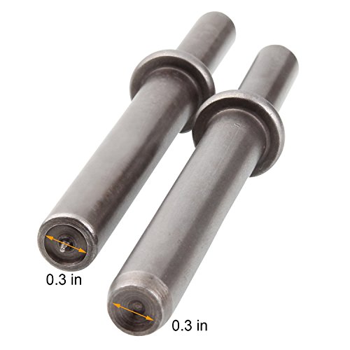 Heavy Duty 2pcs Rivet Set, Abuff Pneumatic Air Rivet Hammer Set for Shank 0.401 Chisel/Air Hammer Rivet Bits