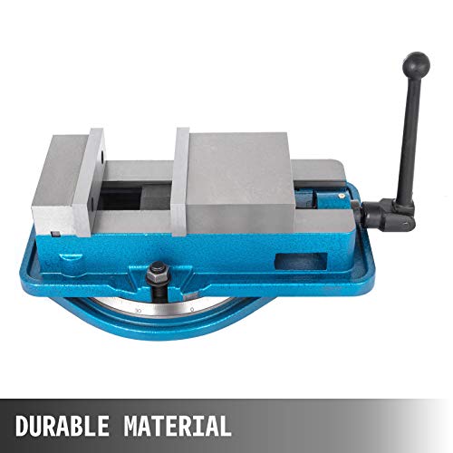 Happybuy 6 Inch Heavy Duty Milling Vise Bench Clamp Vise High Precision Clamping Vise 6 Inch Jaw Width with 360 Degrees Swiveling Base CNC Vise