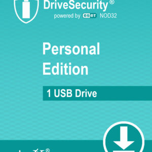 ClevX DriveSecurity powered by ESET - Personal Edition - Automatic Malware (Antivirus) Protection for portable drives - 1 year, for 1 portable USB Flash drive or external HDD/SSD device [Online Code]
