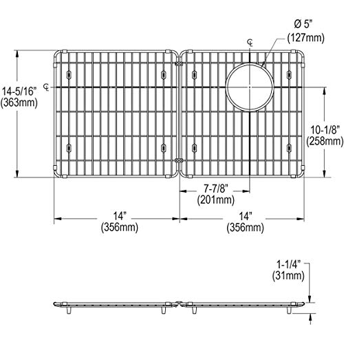 Elkay LKOBG3016RSS Bottom Grid, Stainless Steel