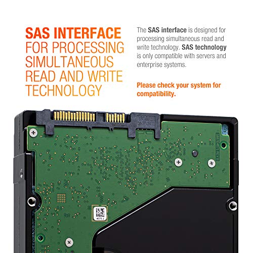 Seagate Enterprise Capacity 3.5 HDD| ST6000NM0034 | 6TB 7.2K RPM SAS 12Gb/s 128MB Cache 3.5' | 512n | Enterprise Hard Disk Drive for Hyperscale Applications (Renewed)