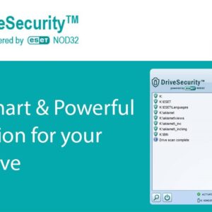 ClevX DriveSecurity powered by ESET - Home Edition - Automatic Malware (Antivirus) Protection for portable drives - 1 year, for up to 3 portable USB Flash drives or external HDD/SSD devices [Online Code]