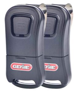 genie single button garage door opener remotes (2 pack) - safe & secure access - each remote compatibile only with genie intellicode garage door openers - model g1t , black - g1t 2-pack