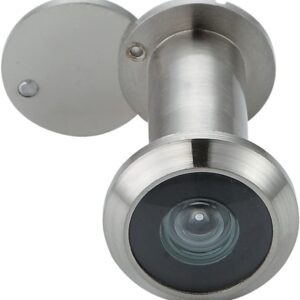 Forliggio Peephole Front Door Viewer with Privacy Cover, One-Way 220 Degrees (Satin Nickle)