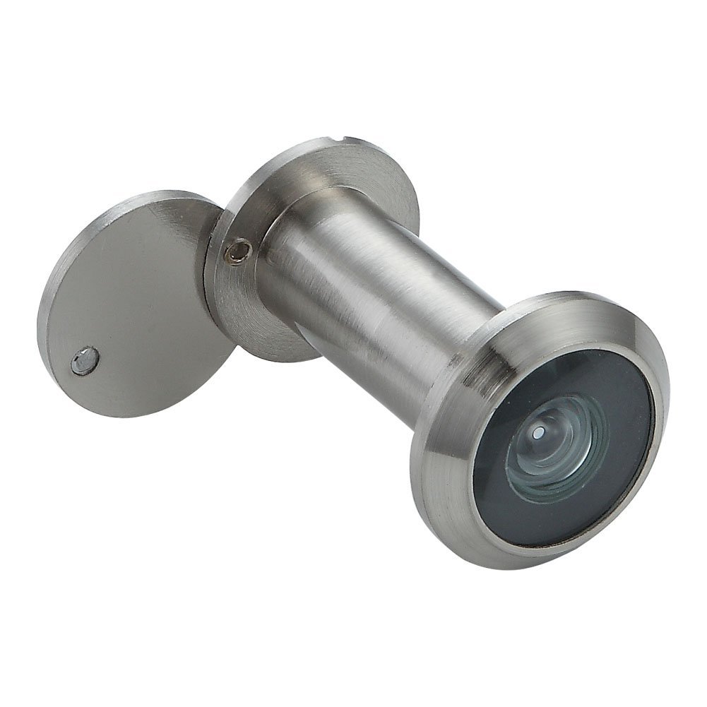 Forliggio Peephole Front Door Viewer with Privacy Cover, One-Way 220 Degrees (Satin Nickle)