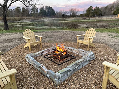 SteelFreak Square Wheel Fire Pit Grate - Made in The USA (20 x 20 Inch)