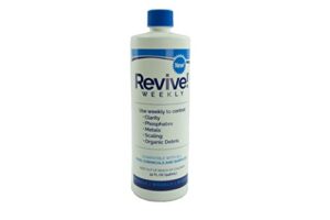 api revive! weekly swimming pool clarifier and water cleaning treatment for phosphate, metal, and scale removal, cleans green pools, 32 ounce