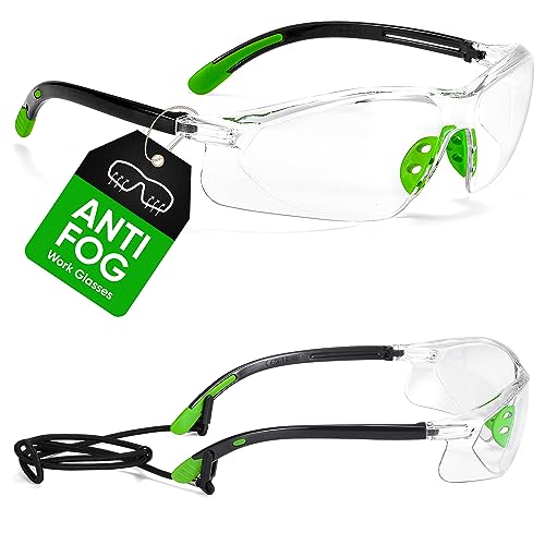 SAFEYEAR Anti Fog Z87 Safety Glasses for Men & Women Protective Eyewear Lab Work Glasses