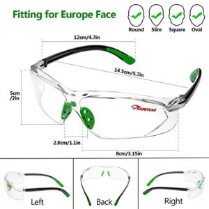 SAFEYEAR Anti Fog Z87 Safety Glasses for Men & Women Protective Eyewear Lab Work Glasses