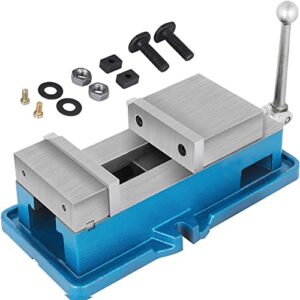 happybuy 4 inch accu lock down vise precision milling vise 4 inch jaw width drill press vise milling drilling machine bench clamp clamping vice(4")