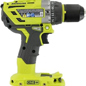 Ryobi P251 One+ 18V Lithium Ion 750 Inch Pound Brushless Hammer Drill Driver w/ 3 Drilling Modes, 24 Position Clutch, and Ergonomic Handle (Renewed)