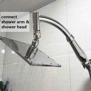 MissMin shower head swivel adapter ball joint,showerhead adjustable connector,brushed nickel