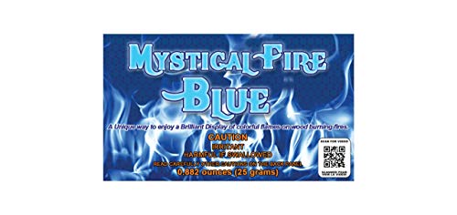 Mystical Fire Campfire Fireplace Colorant Packets (6 Pack, Mystical Fire Blue)