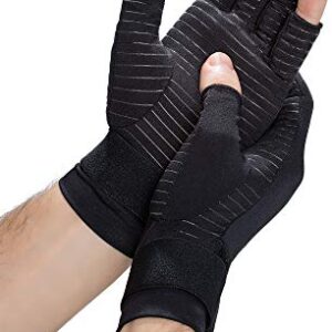 Copper Fit Black Compression Gloves 1 pk